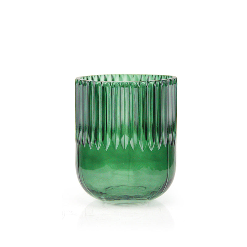 Ribbed Glass Cylinder