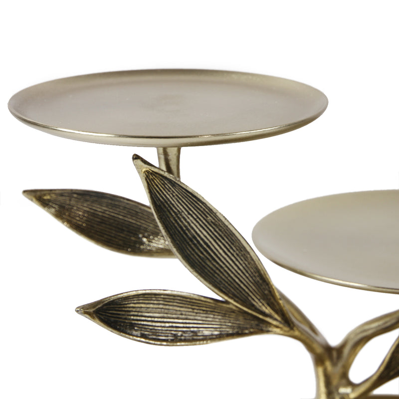 Golden Leaf Accented Serving Tray