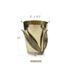 Golden Ice Bucket with Leaf Accent