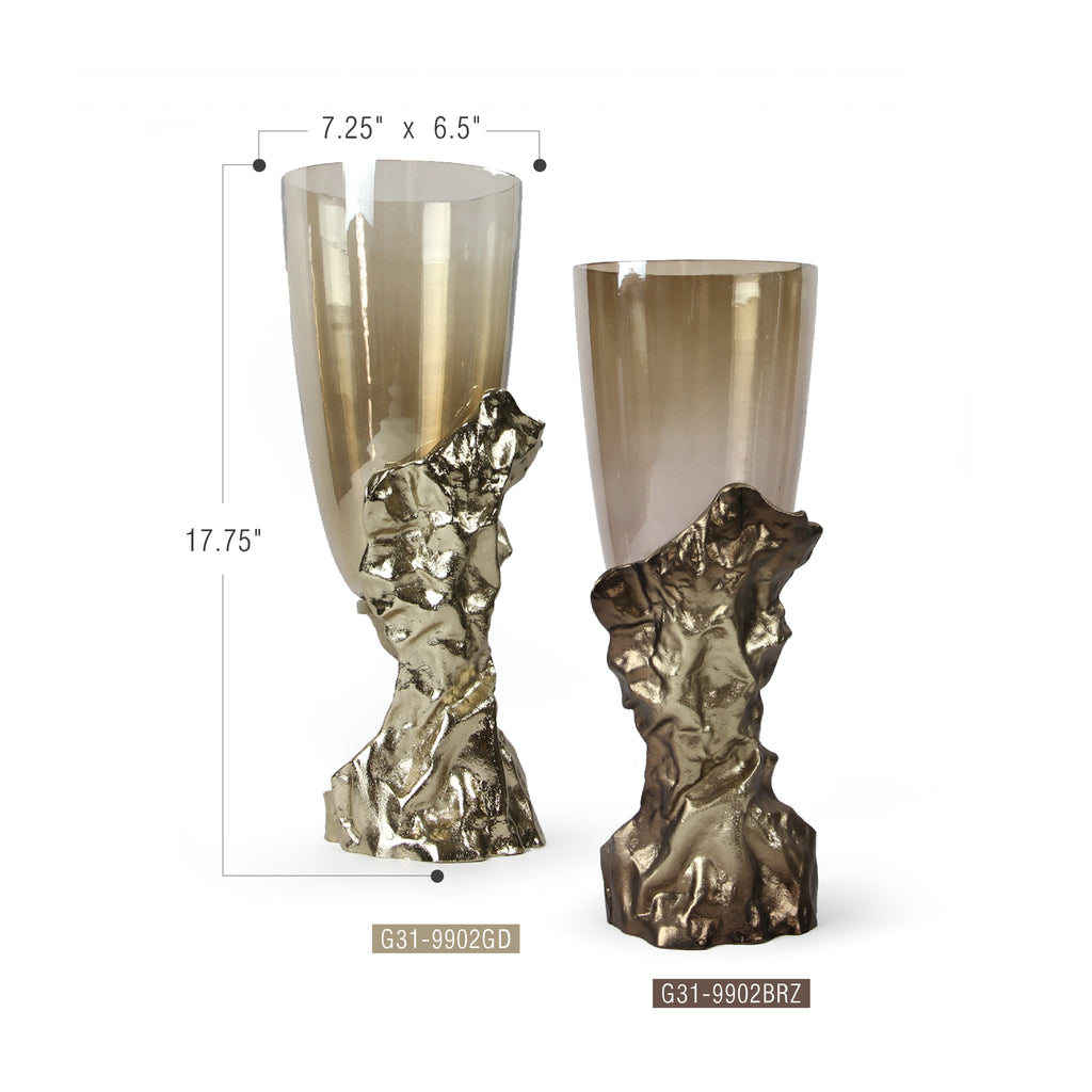 Tapered Elegance Glass Vase Candle Holder