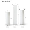 Premium Layered White Glass Cylinder Vase