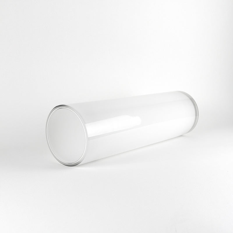 Premium Layered White Glass Cylinder Vase