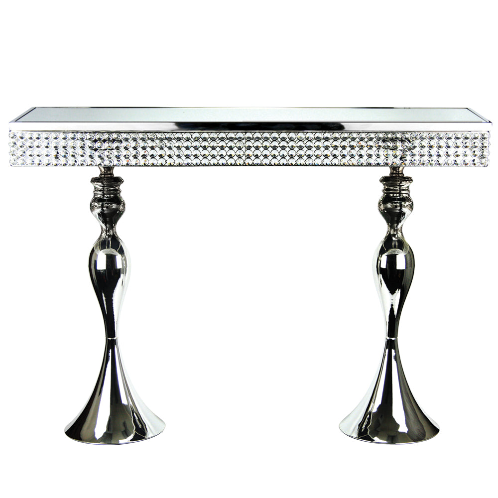 Crystal Console Table - Wholesale Designer Metal Candleholders & Candelabras, Modern Centerpieces, Contemporary Plant Stands in Bulk for Interior Design & Home Decor | Unlimited Containers Inc