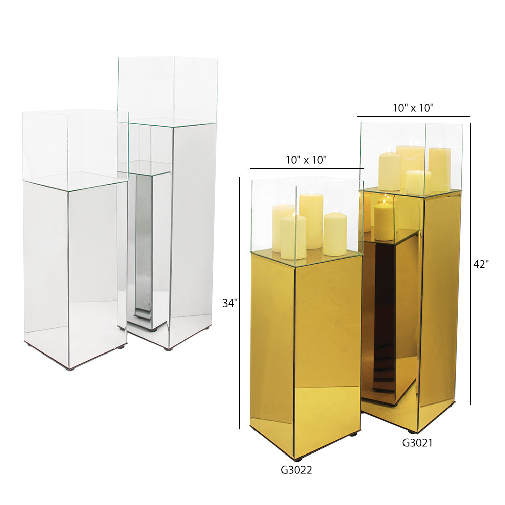 Aquarium Mirror Glass Column - Wholesale Glass Floral Vases, Colorful Flower Vessels in Bulk & Decorative Containers For Florists | Unlimited Containers Inc